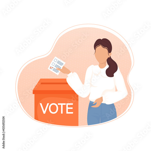 Cartoon icon. Cartoon character. Flat vote people for concept design. Poster design.