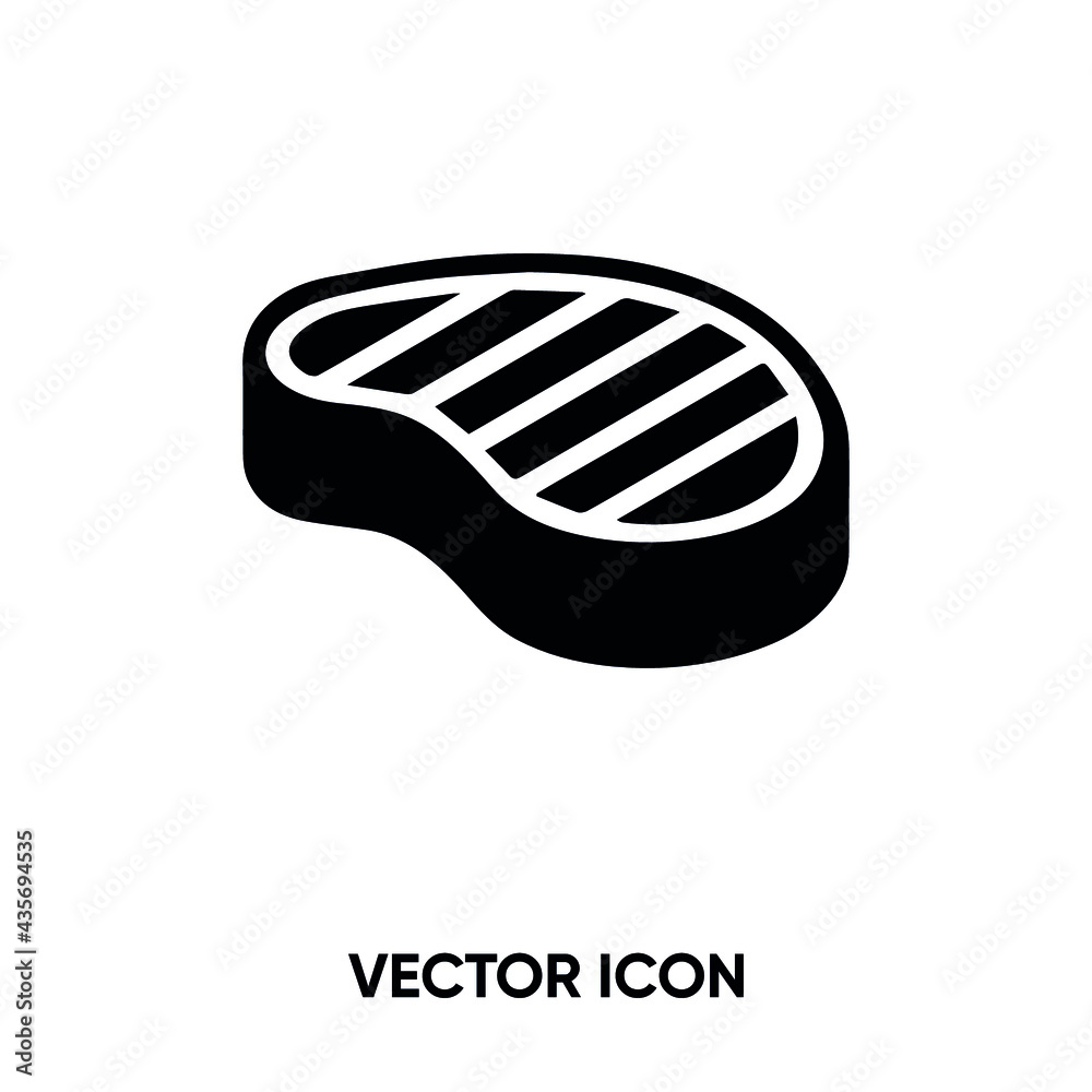 Steak vector icon. Modern, simple flat vector illustration for website or mobile app.Steak symbol, logo illustration. Pixel perfect vector graphics Steak vector icon. Modern, simple flat vector illustration for website or mobile app.Steak symbol, logo illustration. Pixel perfect vector graphics