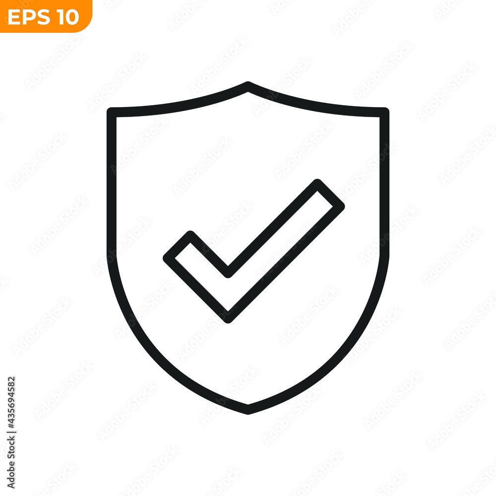 shield check icon symbol template for graphic and web design collection logo vector illustration shield check icon symbol template for graphic and web design collection logo vector illustration