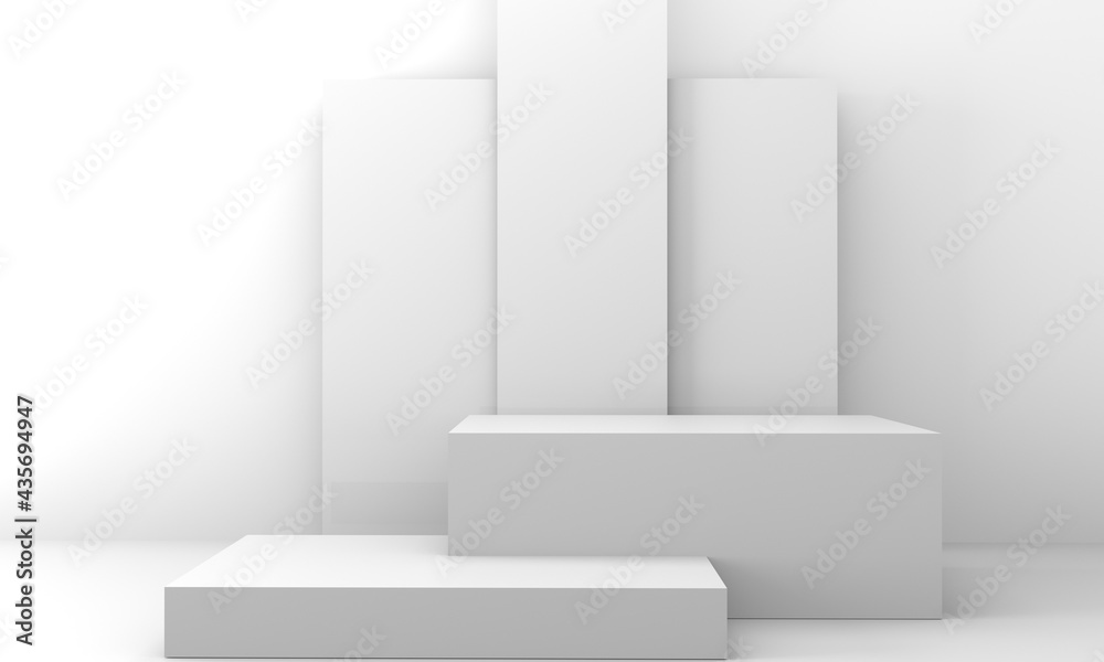 3d white background products display podium scene with geometric platform. Stand display cosmetic product 3d background. Stage product on pedestal display . 3d illustration. 3d white background products display podium scene with geometric platform. Stand display cosmetic product 3d background. Stage product on pedestal display . 3d illustration.
