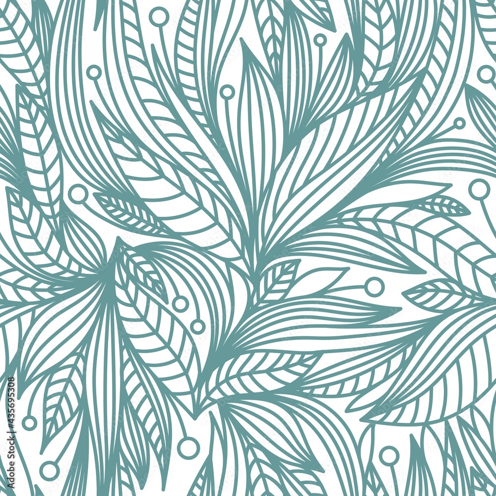 WHITE SEAMLESS PATTERN WITH GREEN ORNAMENT IN VECTOR WHITE SEAMLESS PATTERN WITH GREEN ORNAMENT IN VECTOR