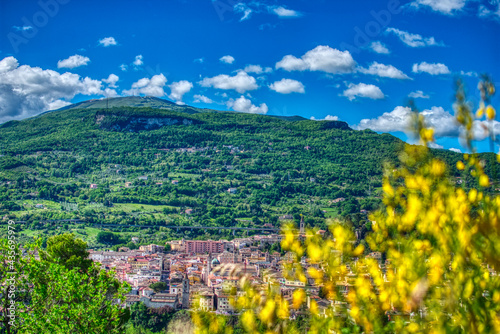 panoramic view of Ascoli Piceno from above in the marche region