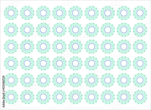seamless pattern with flowers circles