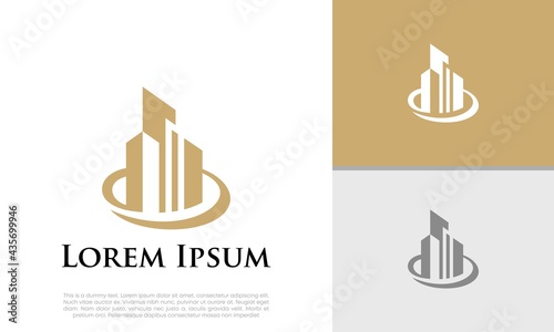 Real Estate Logo. Luxury Logo. Construction Architecture Building Logo Design Template Element 