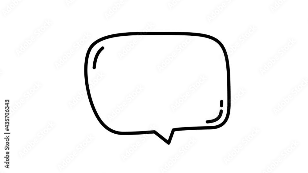 Speech Bubble line icon animation Motion graphics 4k video motion illustration sign. Outline doodle style alpha channel. Speech Bubble line icon animation Motion graphics 4k video motion illustration sign. Outline doodle style alpha channel.