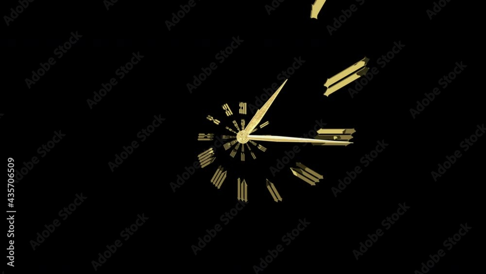 Classic gold spiral dial endlessly moving towards the camera.3D render Classic gold spiral dial endlessly moving towards the camera.3D render