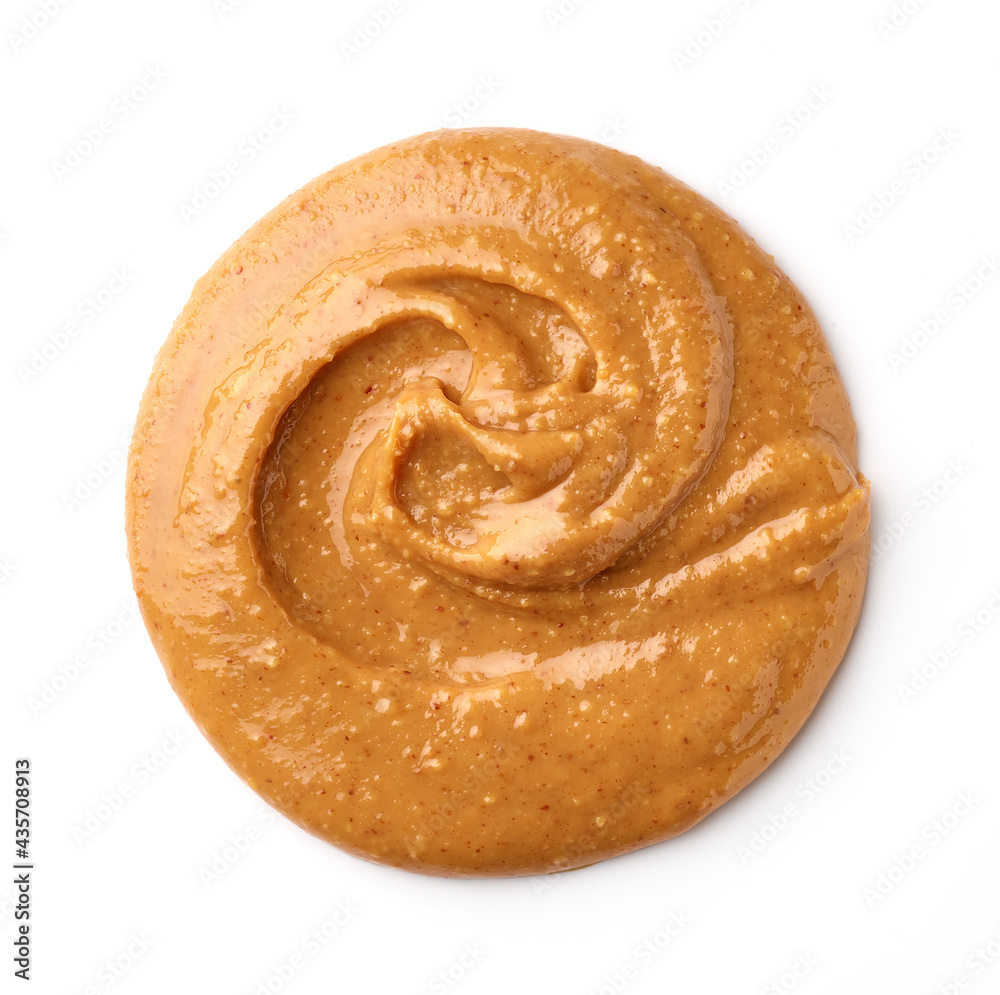 peanut butter on white background peanut butter on white background