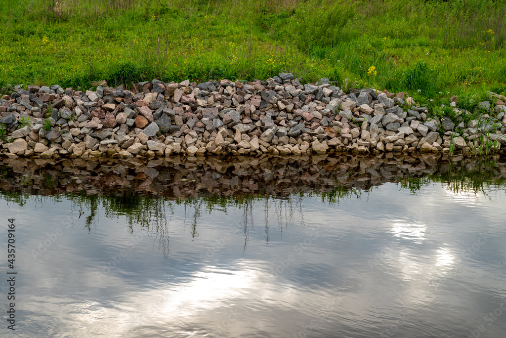 River near the walking trail in park River near the walking trail in park