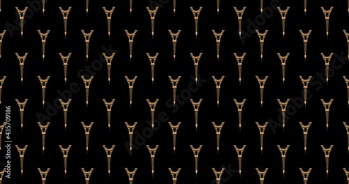 The Eiffel Tower spins, looping animation. Symbol of Paris, France. Golden Eiffel Towers. Horizontal composition, 4k video quality
