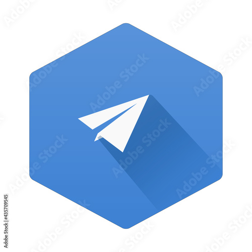 Origami  Paper Airplane Icon Flat Design