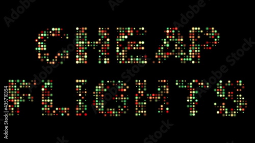 Cheap flights colorful led sign