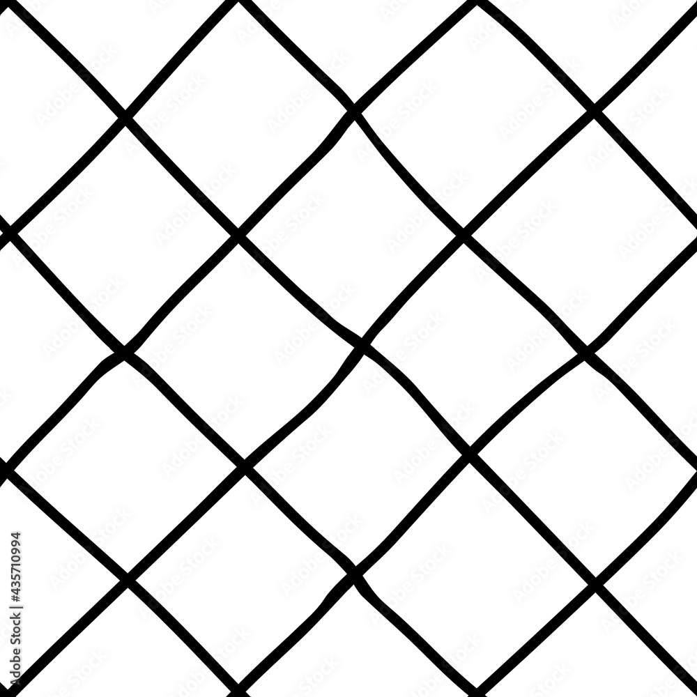 Black and white seamless diagonal plaid background. Hand drawn pattern with diagonal design. Vector plaid wallpaper. Black and white seamless diagonal plaid background. Hand drawn pattern with diagonal design. Vector plaid wallpaper.