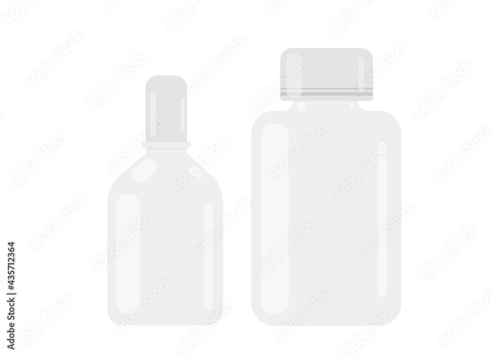 Two pill jars and an eye or nose spray. Sample packaging Two pill jars and an eye or nose spray. Sample packaging