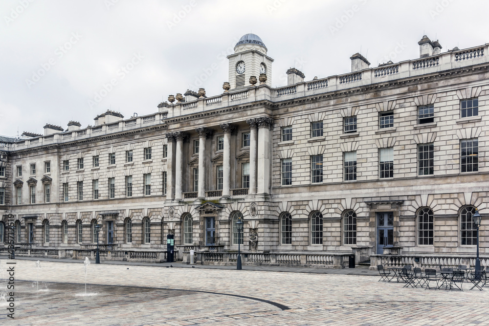 Somerset House - large neoclassical building (1776) in central London. England, UK.