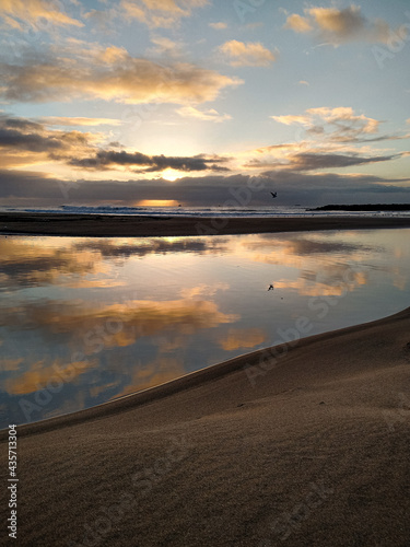 sunset on the beach