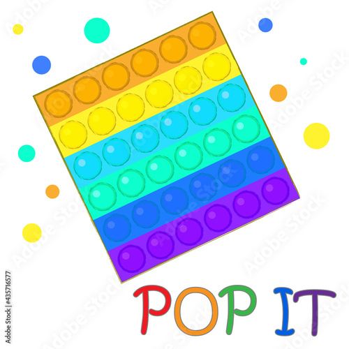Pop it bright popular novelty antistress toy simple dimple for the development of fine motor skills of fingers in children and adults