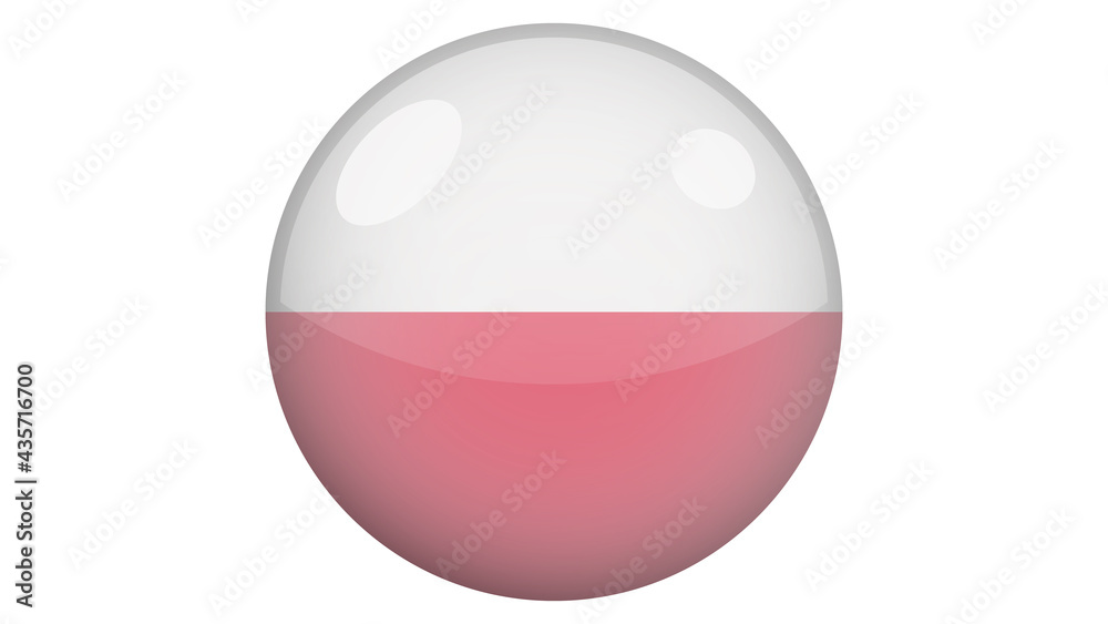 National flag of Poland in icon design. Polish flag vector National flag of Poland in icon design. Polish flag vector