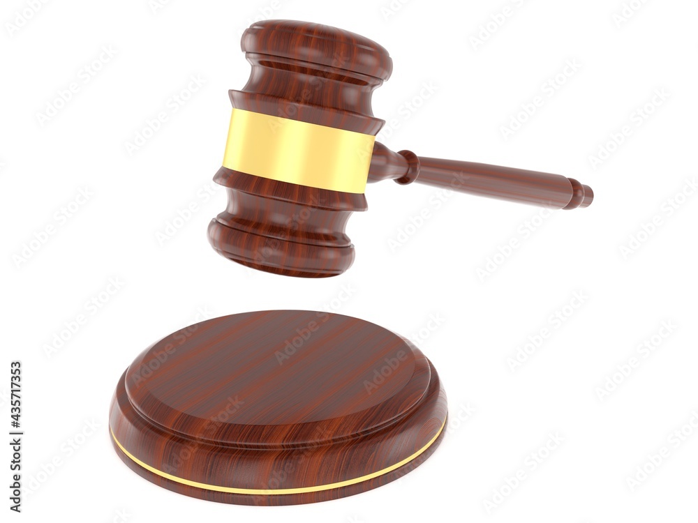 3d wooden gavel on white background 3d wooden gavel on white background
