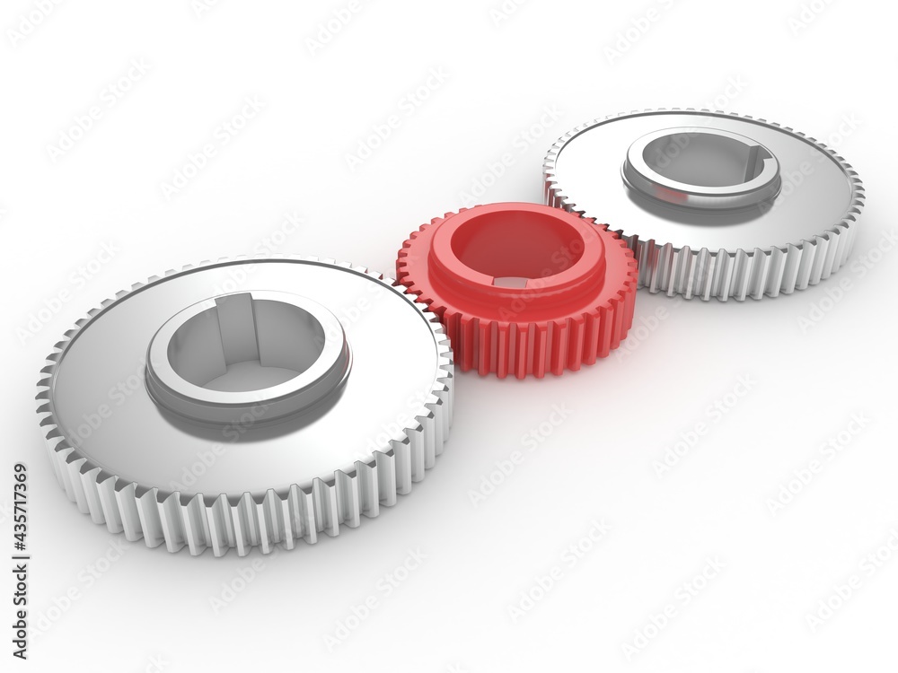3d Gear wheels isolated on white background 3d Gear wheels isolated on white background
