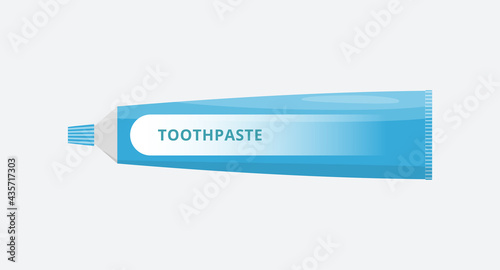 Oral and teeth care. Toothpaste isolated on white background. Dental hygiene. Flat style vector illustration.