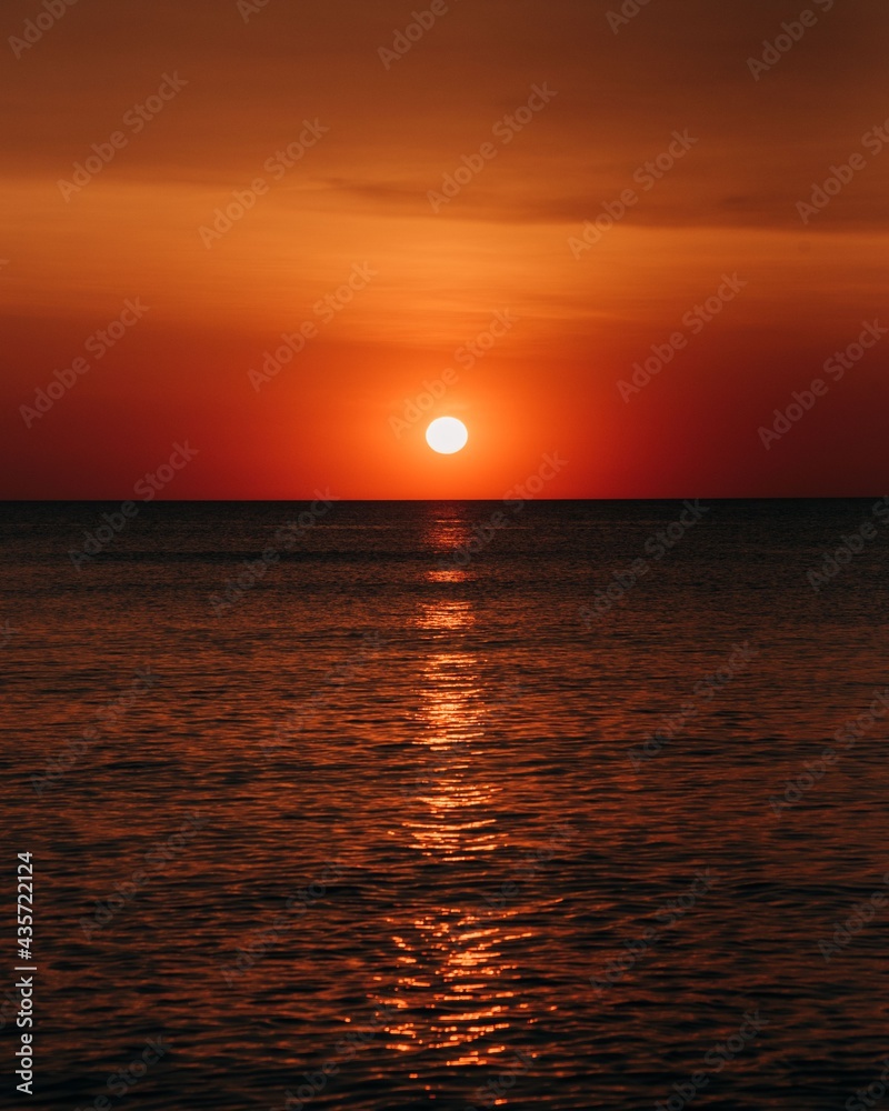 Sunrise over the Atlantic Ocean, in Nags Head, North Carolina