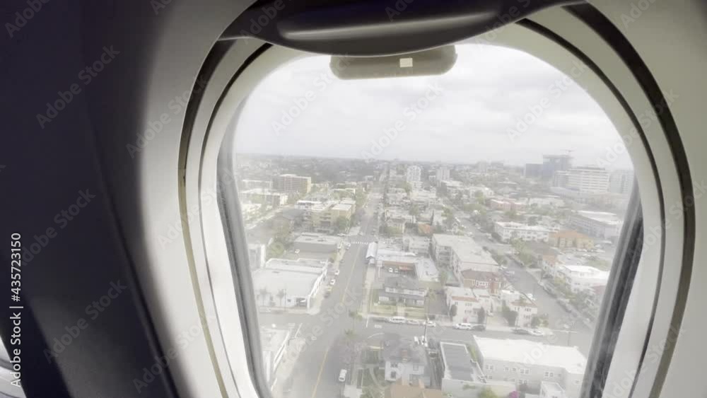 view descending into San Diego from an airliner view descending into San Diego from an airliner