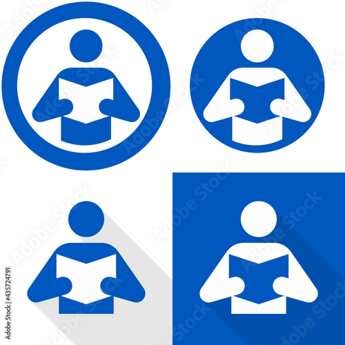 Manual book symbol. Read before use. Refer to instruction manual booklet mandatory sign
