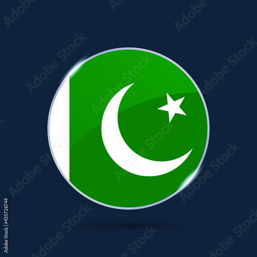 pakistan national flag Circle button Icon. Simple flag, official colors and proportion correctly. Flat vector illustration. Free Download pakistan national flag Circle button Icon. Simple flag, official colors and proportion correctly. Flat vector illustration. - GFXLoad