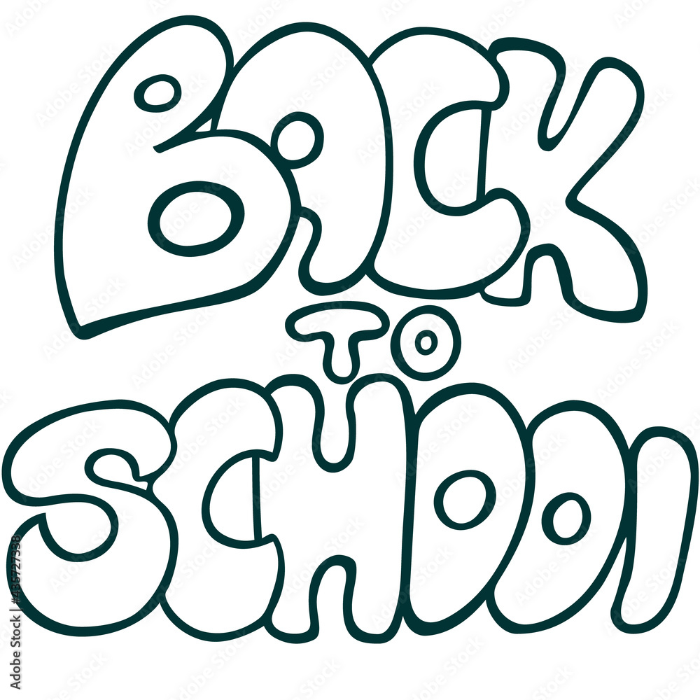 Back to school lettering template in doodle style. Childish hand written design element. Back to school lettering template in doodle style. Childish hand written design element.