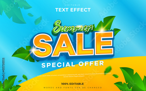 Summer sale editable text effect 