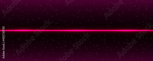 Retro star space theme. Abstract background with neon purple line. Retro futuristic abstract background made in 80s style. Vector illustration.