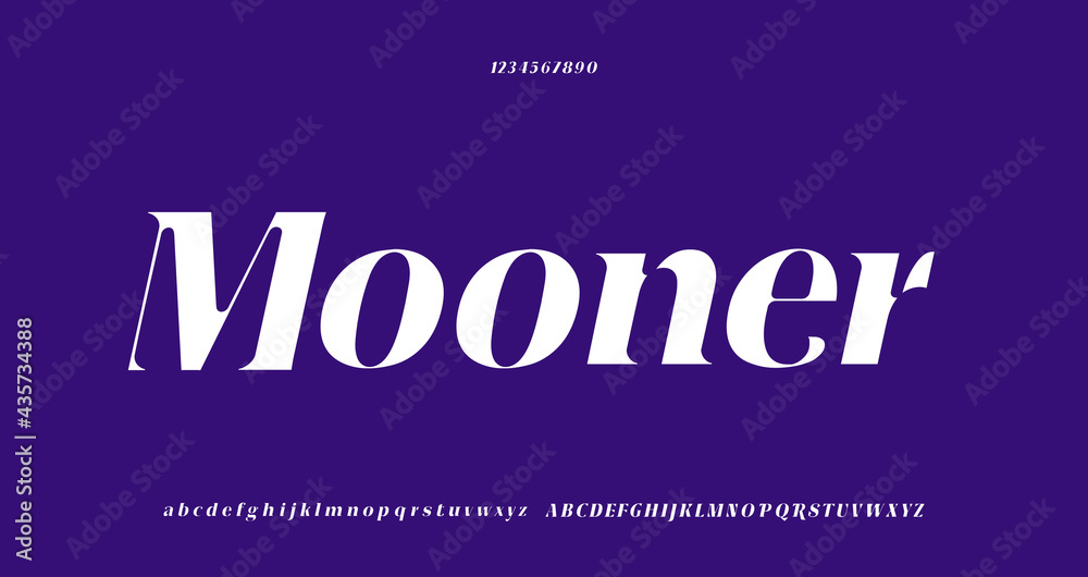 Naklejka Elegant alphabet letters font. Classic Lettering Minimal Fashion Designs. Typography fonts regular uppercase and lowercase. vector illustration