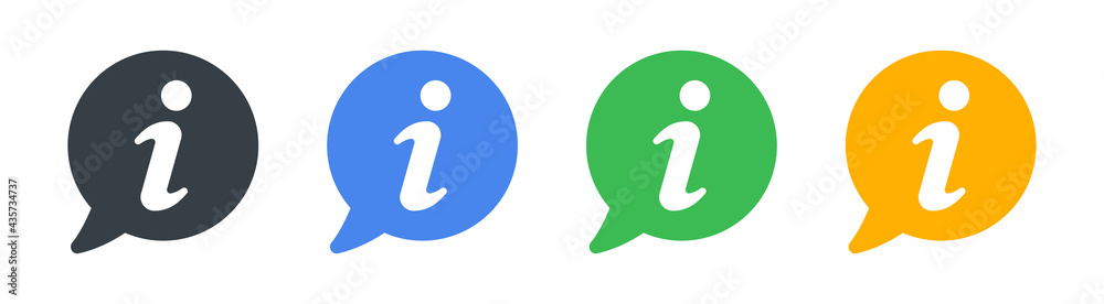 Information icon set, info sign, vector illustration. Information icon set, info sign, vector illustration.