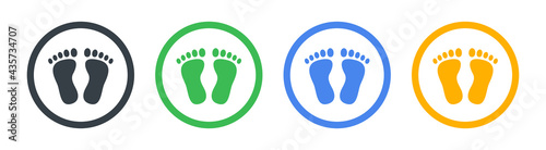 Footprint vector icon silhouette.