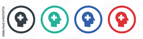 Mental health icon vector illustration.