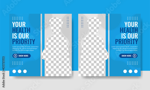 Flyer or social media post template health themed