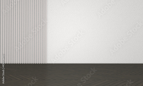 Empty room with Wall Background. 3D illustration