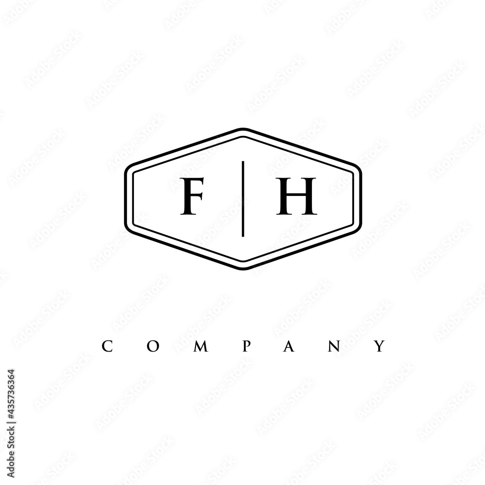 initial FH logo design vector initial FH logo design vector
