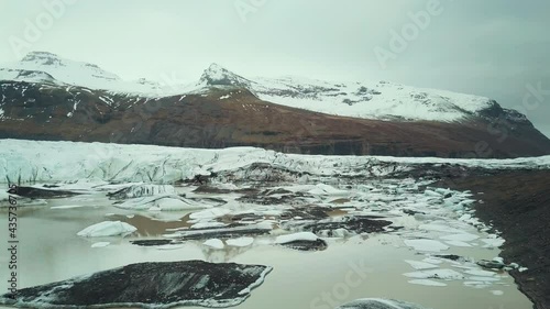 Frozen glacier landscape in Iceland