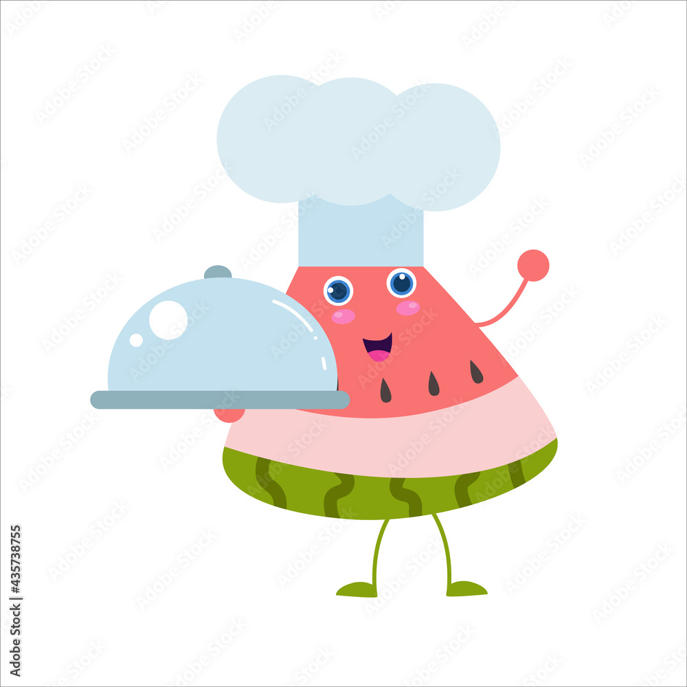 cute watermelon character vector template design illustration cute watermelon character vector template design illustration