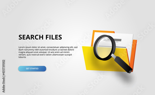 3d open folder contain file document upload arrow illustration data transfer backup memory concept