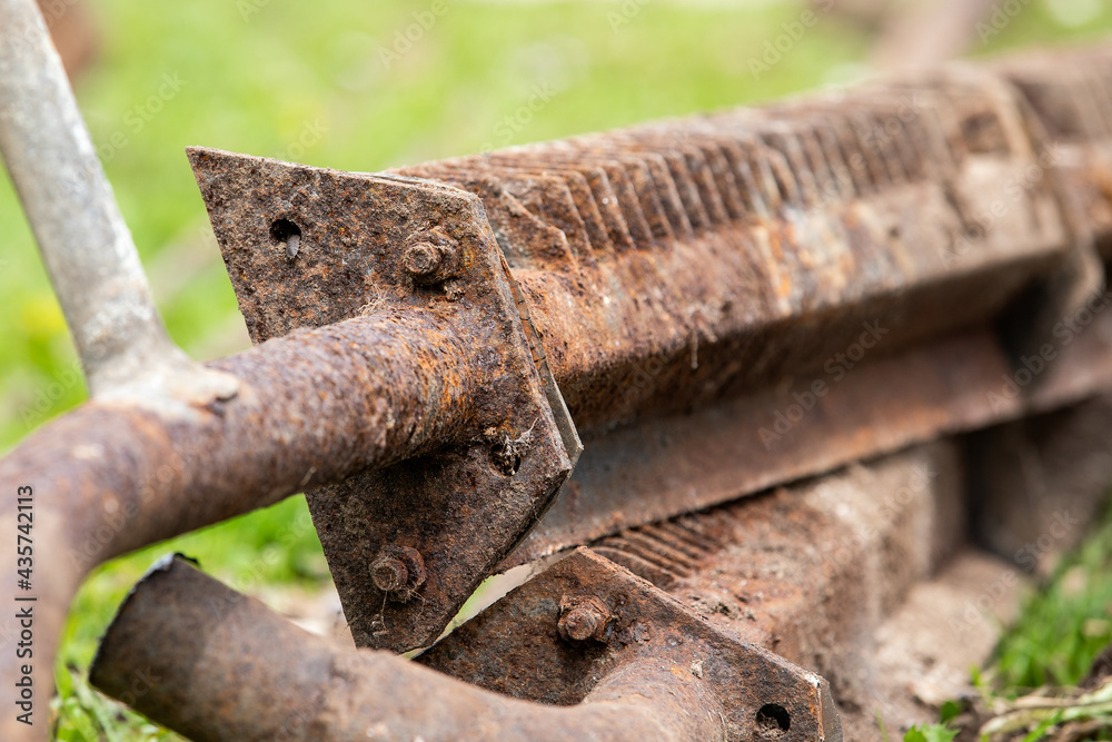 Scrap metal stack. Radiators and pipes. Recycling and a clean environment Scrap metal stack. Radiators and pipes. Recycling and a clean environment