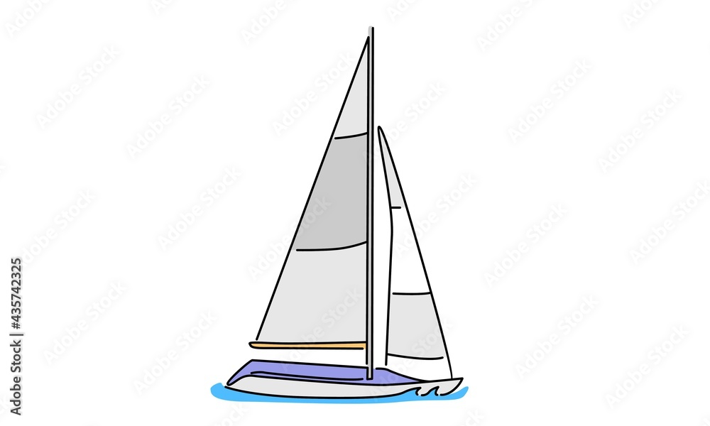 Sailing boat vector illustration design