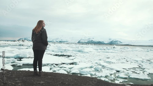 woman in iceland