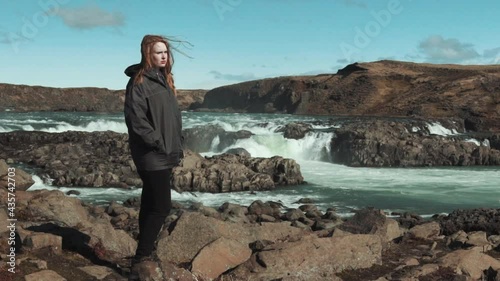 woman in iceland