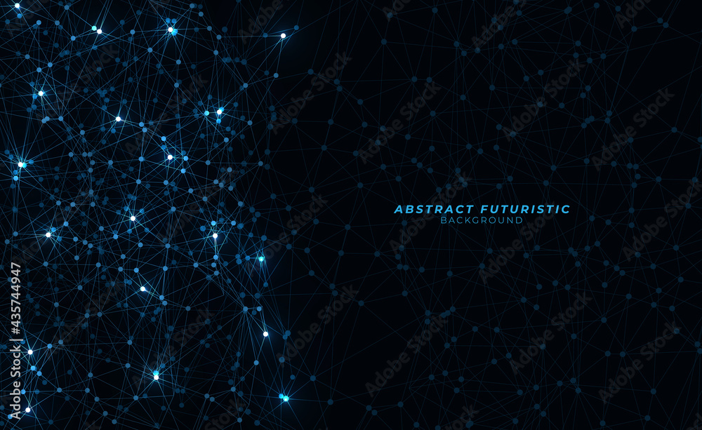 Fototapeta premium Molecule structure, Molecule background, Abstract communication concept futuristic digital innovation. Vector background.