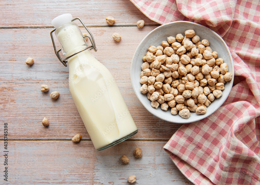 Chick peas milk with chick peas Chick peas milk with chick peas