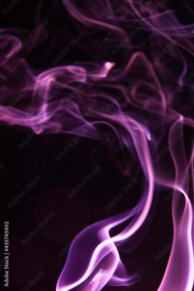 Fototapeta premium Real Smoke on Black Background