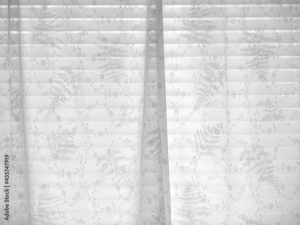 Lace pattern on window blind