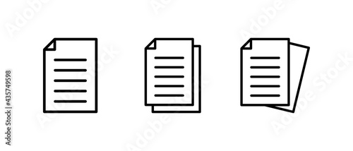 document icon set vector for web site